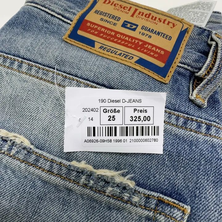 Diesel Diesel 1996 D-Sire Distressed Denim Pants 0079 Size US 26 / EU 42 - 6 Thumbnail