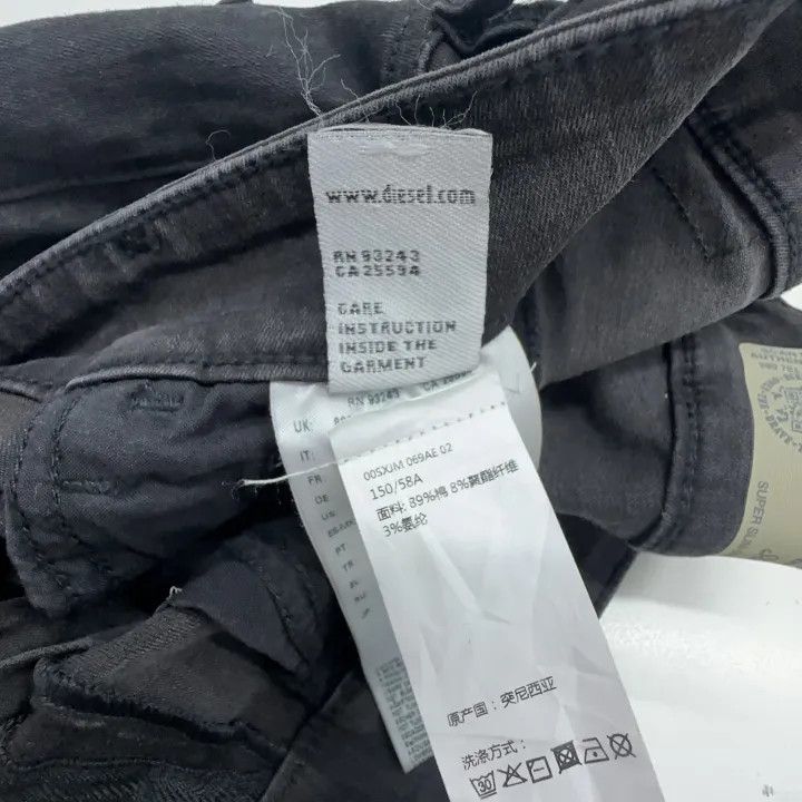 Diesel Diesel Black Slim Fit Denim Pants 0079 Size US 26 / EU 42 - 3 Thumbnail