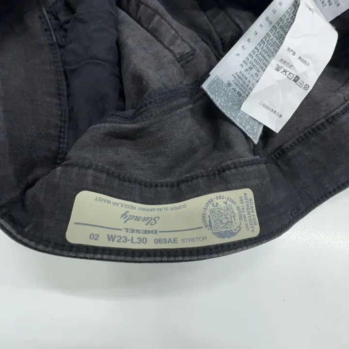 Diesel Diesel Black Slim Fit Denim Pants 0079 Size US 26 / EU 42 - 4 Thumbnail