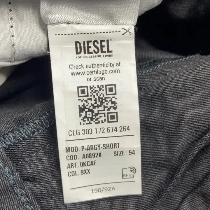 Diesel Diesel Black Casual Cargo Shorts for Men 0079 Size US 44 / EU 60 - 4 Thumbnail
