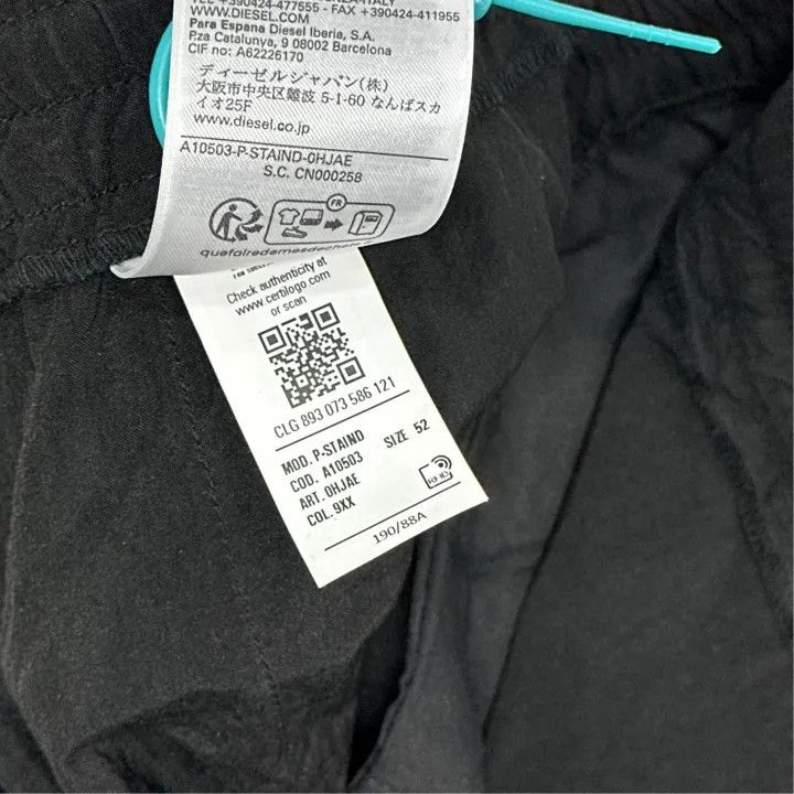 Diesel Diesel SS23 Black Loose Cargo Pants for Everyone 0079 Size US 44 / EU 60 - 6 Thumbnail