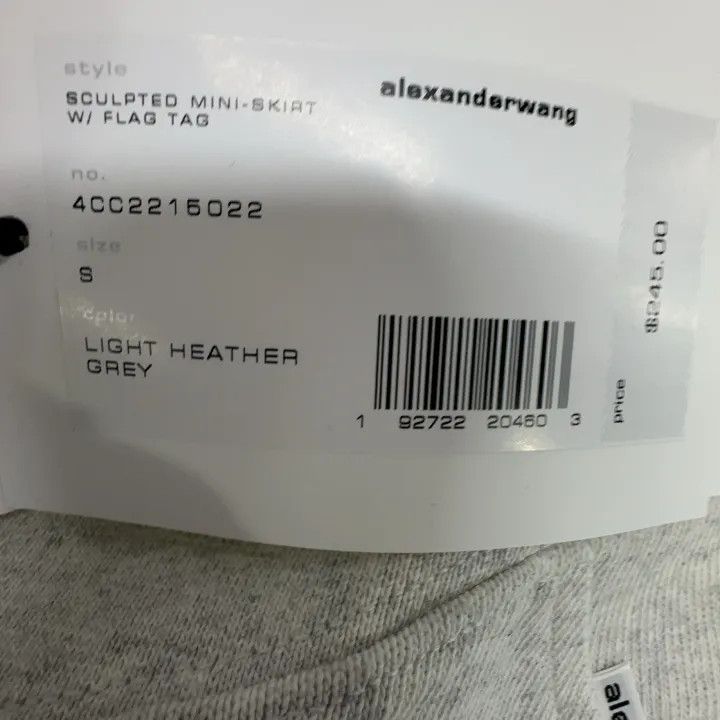 Alexander Wang Alexander Wang Gray Bodycon Mini Skirt 0079 Size 23" - 5 Thumbnail