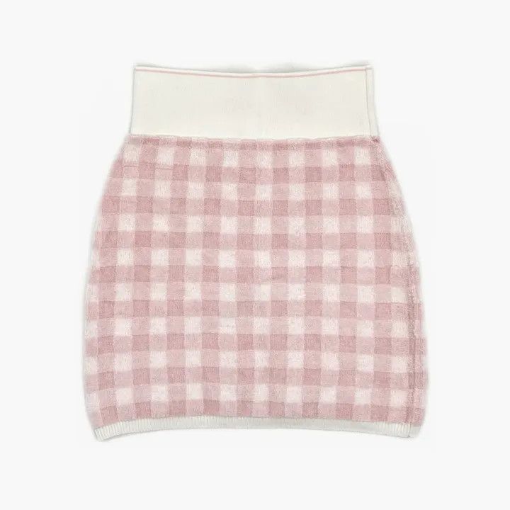 Alexander Wang Alexander Wang Pink Checkered Mini Skirt 0079 Size 22" - 3 Thumbnail