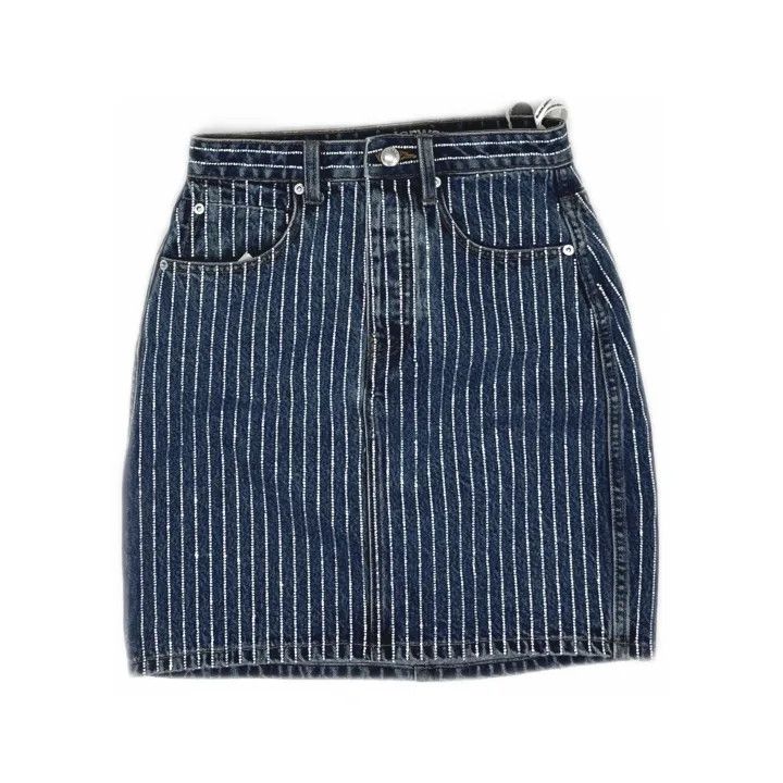 Alexander Wang Alexander Wang Blue Striped Denim Mini Skirt 0079 Size 24" / US 00 / IT 34 - 2 Thumbnail