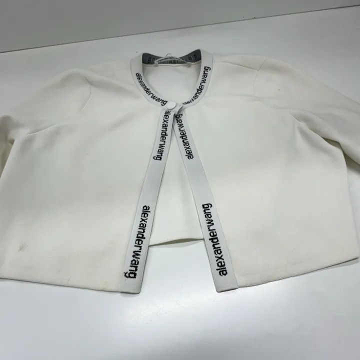 Alexander Wang Alexander Wang SS22 Logo Embellished Knit Cardigan 0079 Size M / US 6-8 / IT 42-44 - 7 Thumbnail