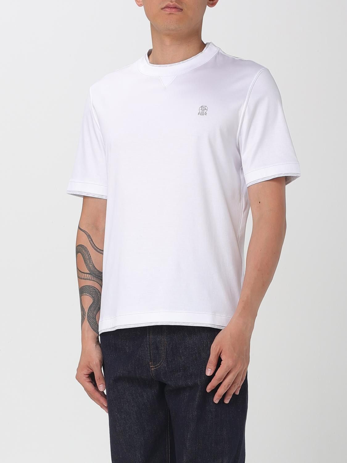 Brunello Cucinelli Brunello Cucinelli T-Shirt Men White Size US XXL / EU 58 / 5 - 4 Thumbnail