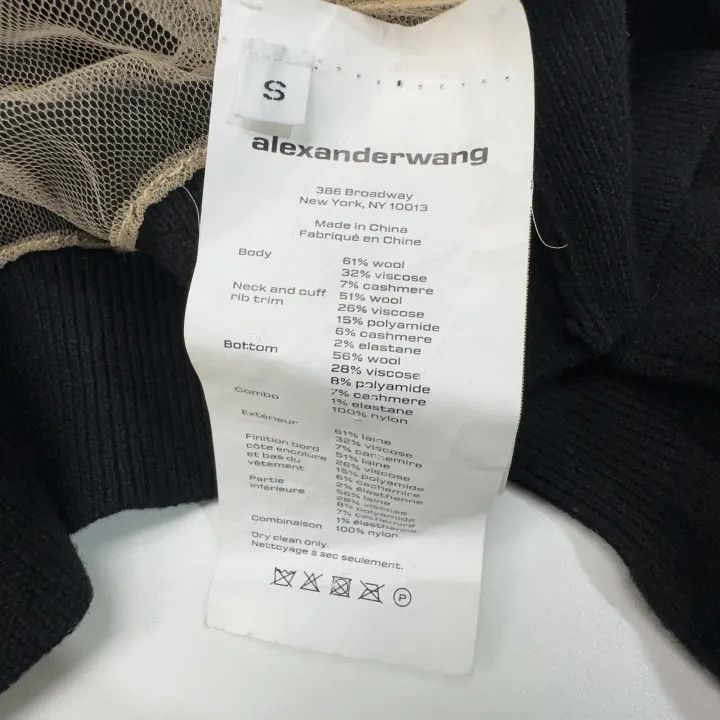 Alexander Wang Alexander Wang Sheer Black Cardigan Sweater for Women 0079 Size S / US 4 / IT 40 - 6 Thumbnail