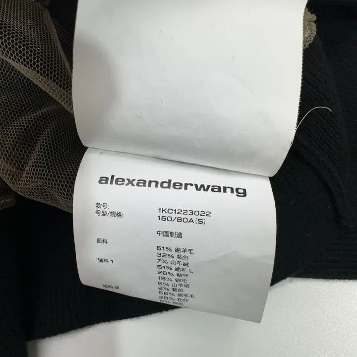 Alexander Wang Alexander Wang Sheer Black Cardigan Sweater for Women 0079 Size S / US 4 / IT 40 - 7 Thumbnail