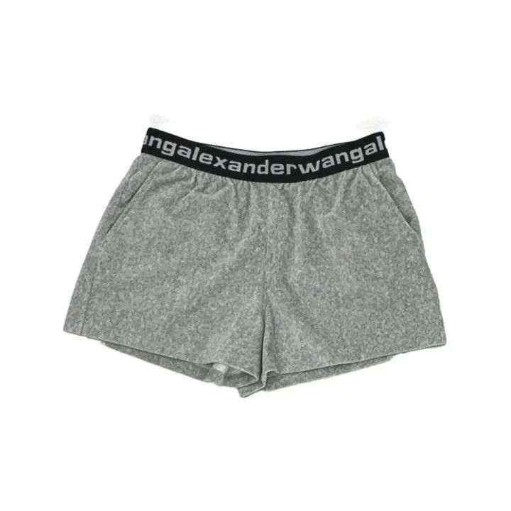 Alexander Wang Alexander Wang SS21 Logo Velvet Shorts for Women 0079 Size 24" / US 00 / IT 34 - 2 Thumbnail
