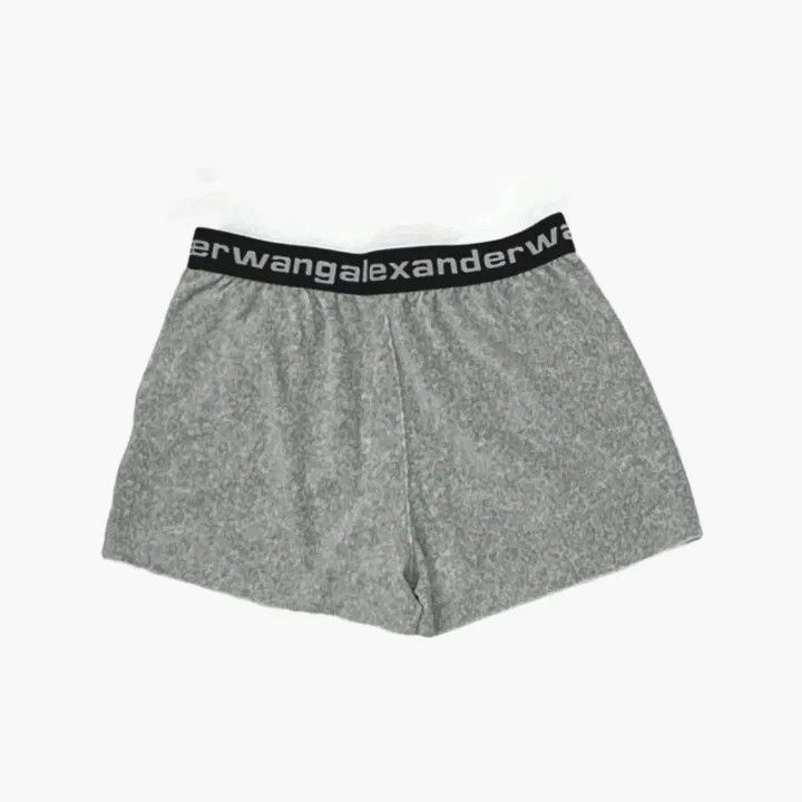 Alexander Wang Alexander Wang SS21 Logo Velvet Shorts for Women 0079 Size 24" / US 00 / IT 34 - 3 Thumbnail