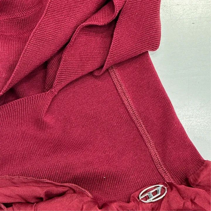 Diesel Diesel Y2K Red Irregular Casual Long Skirt 0079 Size 42" / US 20 - 5 Thumbnail