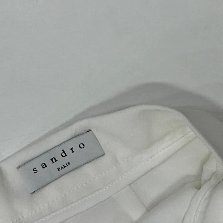 Sandro Sandro Asymmetrical Casual Skirt in White 0079 Size 22" - 3 Thumbnail