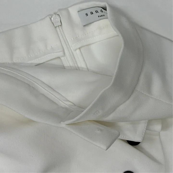 Sandro Sandro Asymmetrical Casual Skirt in White 0079 Size 22" - 5 Thumbnail