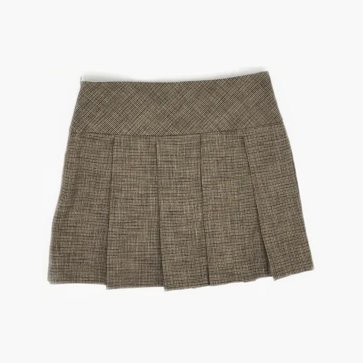Sandro Sandro Plaid Pleated Casual Skirt 0079 Size 36" / US 14 / IT 50 - 3 Thumbnail