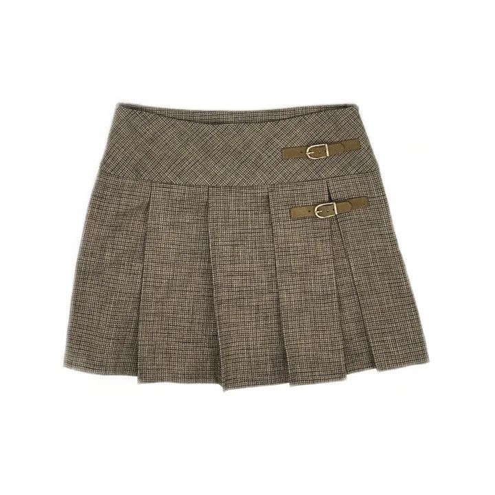 Sandro Sandro Plaid Pleated Casual Skirt 0079 Size 36" / US 14 / IT 50 - 2 Thumbnail
