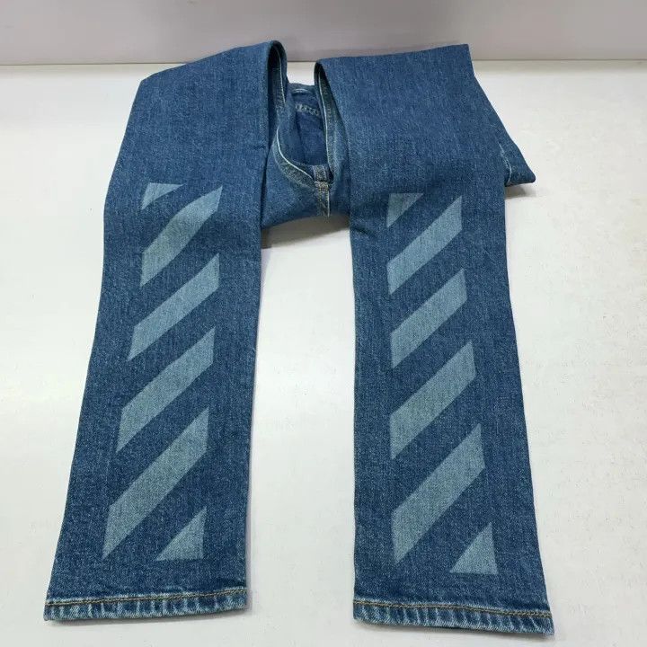 Off-White OFF-WHITE Classic Slim Fit Denim Pants 0079 Size 24" / US 00 / IT 34 - 11 Thumbnail
