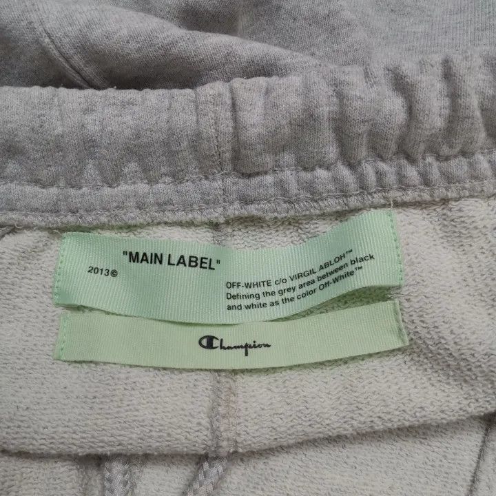 Off-White Off-White x Champion Gray Striped Shorts 0079 Size US 30 / EU 46 - 4 Thumbnail