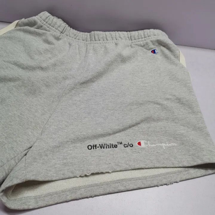 Off-White Off-White x Champion Gray Striped Shorts 0079 Size US 30 / EU 46 - 10 Thumbnail