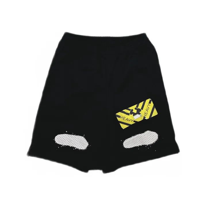 Off-White OFF-WHITE Black Letter Print Casual Shorts 0079 Size US 30 / EU 46 - 2 Thumbnail