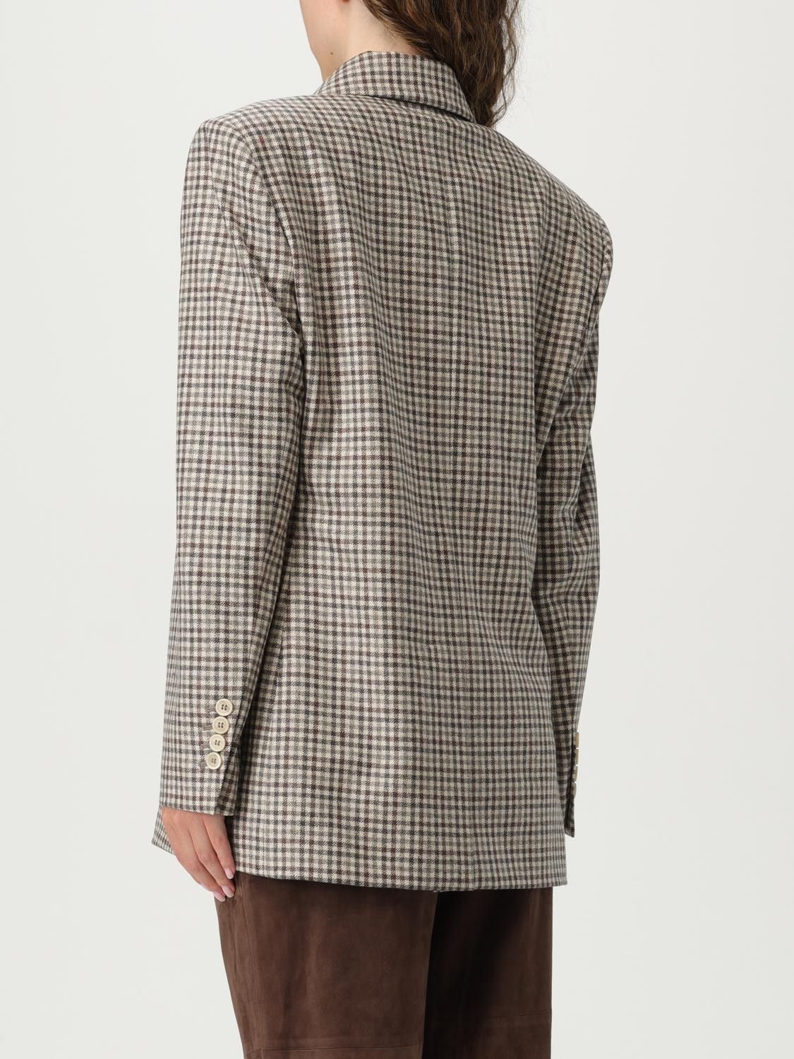 Brunello Cucinelli Brunello Cucinelli Jacket Woman Beige Size M / US 6-8 / IT 42-44 - 3 Thumbnail