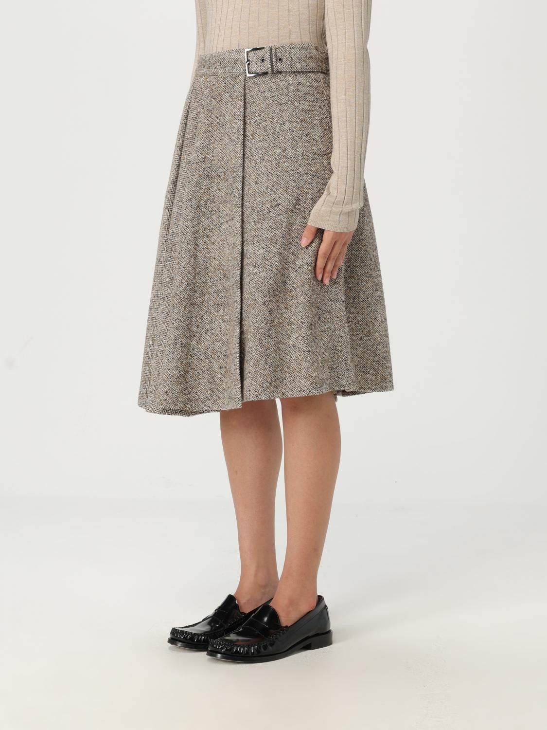 Brunello Cucinelli Brunello Cucinelli Skirt Woman Beige Size 26" / US 2 / IT 38 - 4 Thumbnail