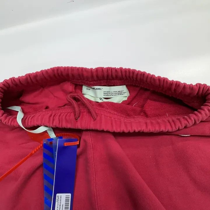 Off-White Off-White x Champion Red Embroidered Shorts 0079 Size US 30 / EU 46 - 4 Thumbnail