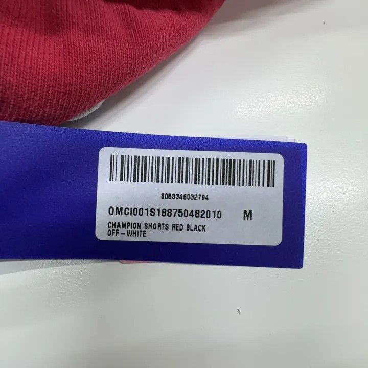Off-White Off-White x Champion Red Embroidered Shorts 0079 Size US 30 / EU 46 - 2 Thumbnail