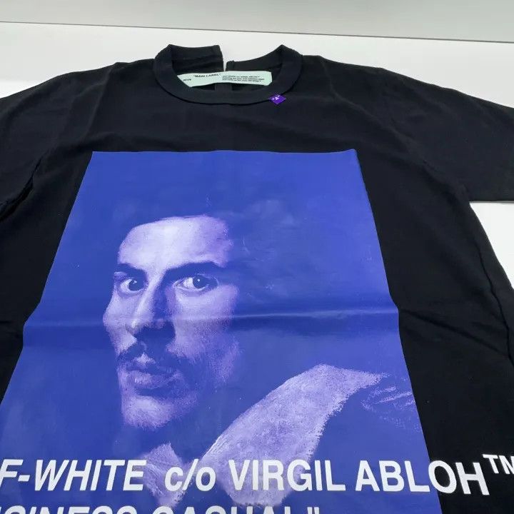 Off-White OFF-WHITE Black Graphic T-Shirt with Face Print 0079 Size US XXS / EU 40 - 5 Thumbnail