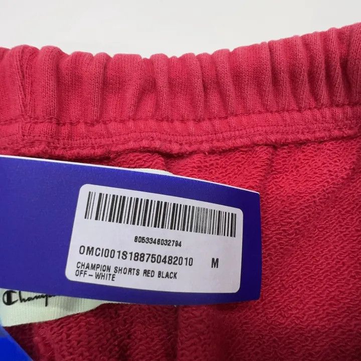 Off-White Off-White x Champion Red Logo Embroidered Shorts 0079 Size US 30 / EU 46 - 3 Thumbnail