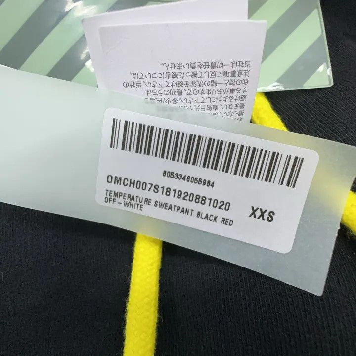 Off-White Off-White Black Fleece Joggers with Logo Prints 0079 Size US 26 / EU 42 - 2 Thumbnail