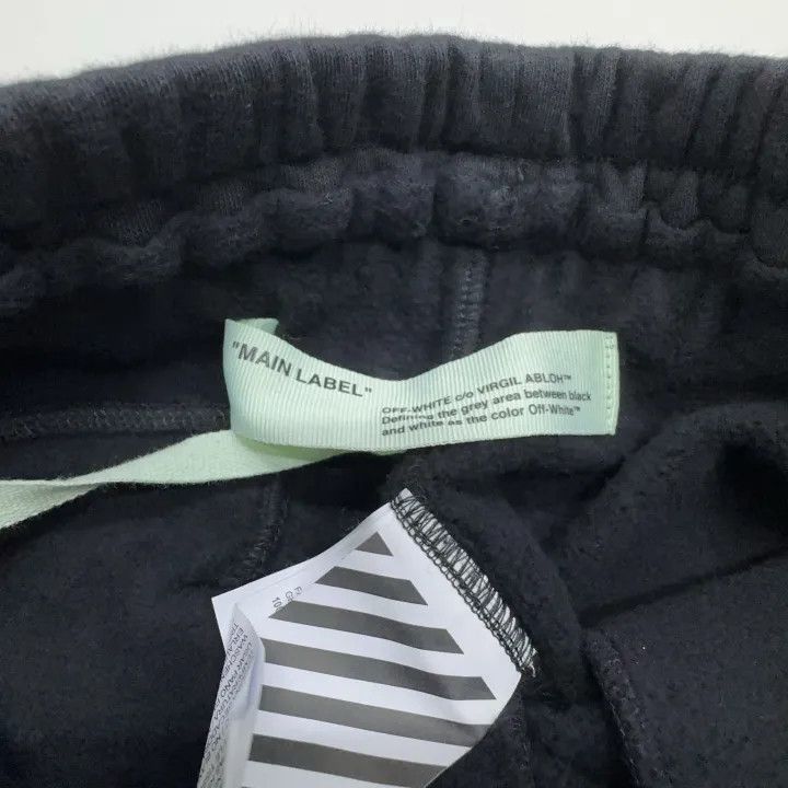 Off-White Off-White Black Fleece Joggers with Logo Prints 0079 Size US 26 / EU 42 - 4 Thumbnail