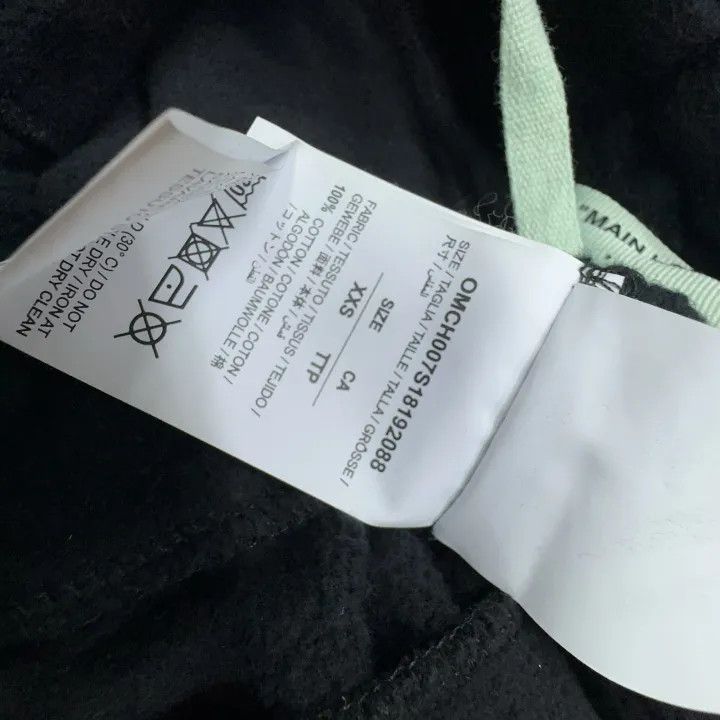 Off-White Off-White Black Fleece Joggers with Logo Prints 0079 Size US 26 / EU 42 - 3 Thumbnail