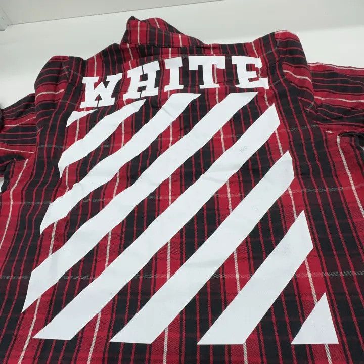 Off-White Off-White Red Checkered Flannel Shirt 0079 Size US XXS / EU 40 - 8 Thumbnail