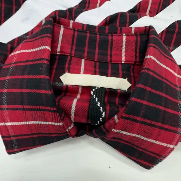 Off-White Off-White Red Checkered Flannel Shirt 0079 Size US XXS / EU 40 - 4 Thumbnail