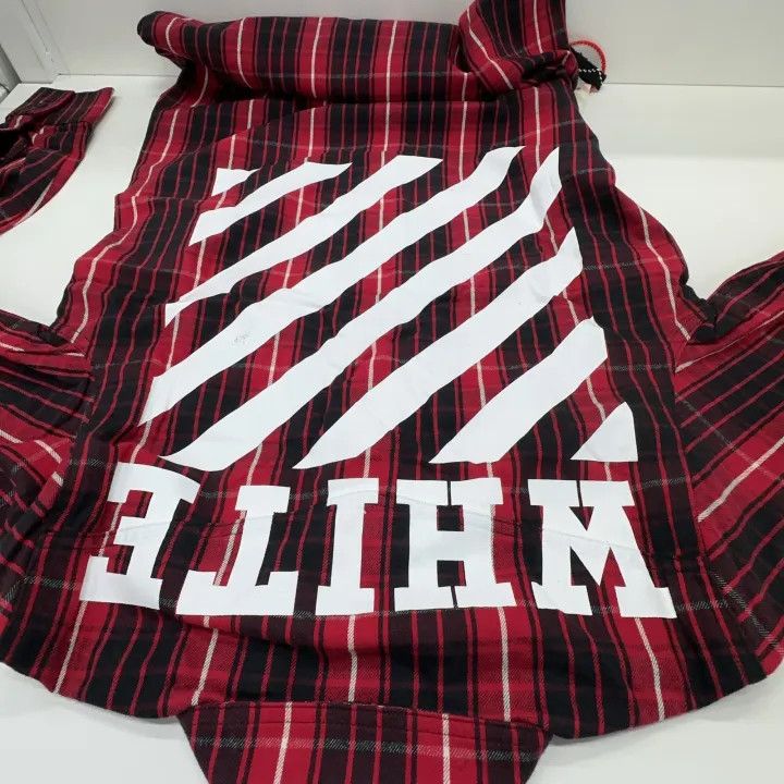 Off-White Off-White Red Checkered Flannel Shirt 0079 Size US XXS / EU 40 - 3 Thumbnail