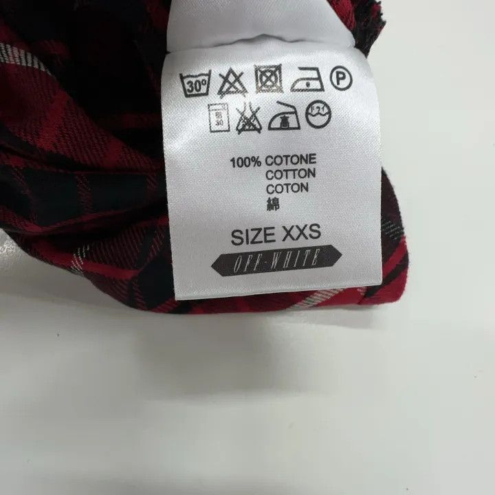 Off-White Off-White Red Checkered Flannel Shirt 0079 Size US XXS / EU 40 - 5 Thumbnail