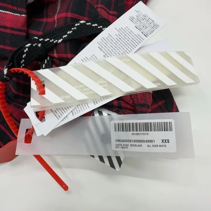 Off-White Off-White Red Checkered Flannel Shirt 0079 Size US XXS / EU 40 - 6 Thumbnail