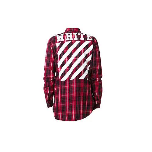 Off-White Off-White Red Checkered Flannel Shirt 0079 Size US XXS / EU 40 - 2 Thumbnail