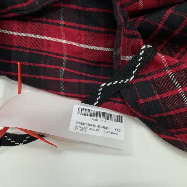 Off-White Off-White Red Plaid Flannel Shirt for Men 0079 Size US XXS / EU 40 - 3 Thumbnail