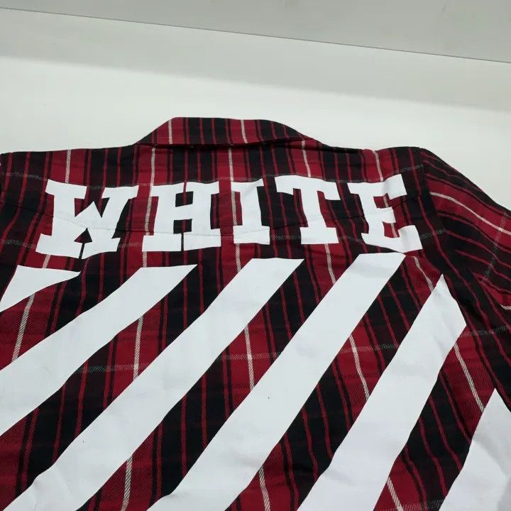 Off-White Off-White Red Plaid Flannel Shirt for Men 0079 Size US XXS / EU 40 - 6 Thumbnail