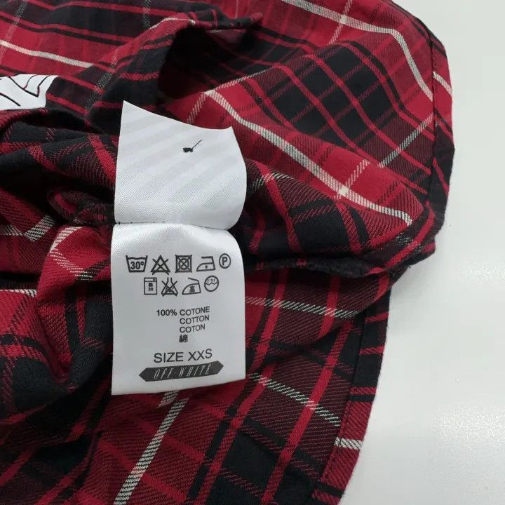 Off-White Off-White Red Plaid Flannel Shirt for Men 0079 Size US XXS / EU 40 - 4 Thumbnail