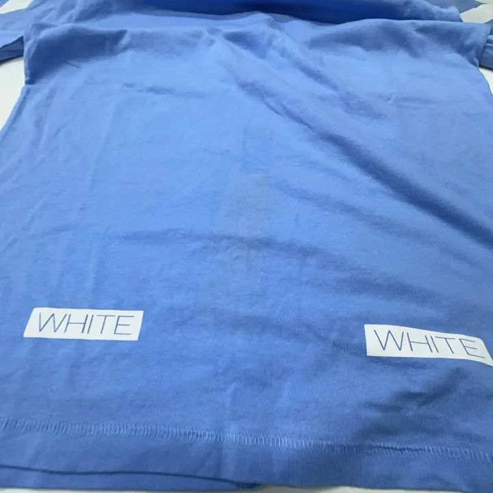 Off-White OFF-WHITE C/O Blue Long Sleeve Striped T-Shirt 0079 Size US S / EU 44-46 / 1 - 7 Thumbnail