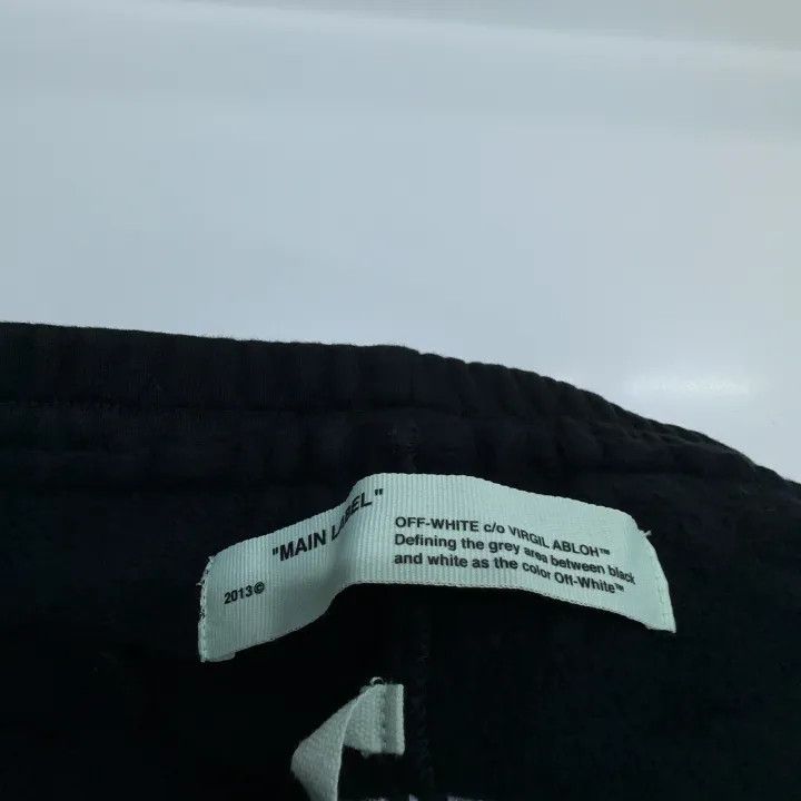 Off-White Off-White Black Drawstring Sweatpants with Arrow Print 0079 Size US 26 / EU 42 - 2 Thumbnail