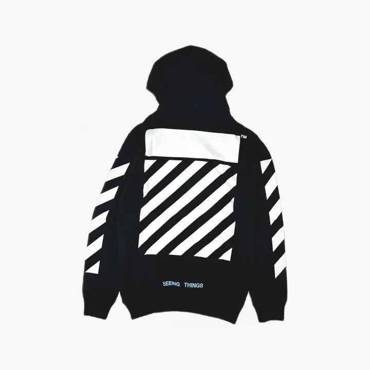 Off-White Off-White Black Graphic Hoodie with Religious Artwork 0079 Size US S / EU 44-46 / 1 - 3 Thumbnail