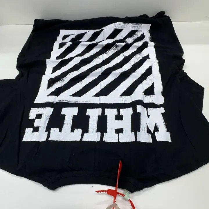 Off-White Off-White C/O Virgil Abloh Black Graphic Tee 0079 Size US XS / EU 42 / 0 - 3 Thumbnail
