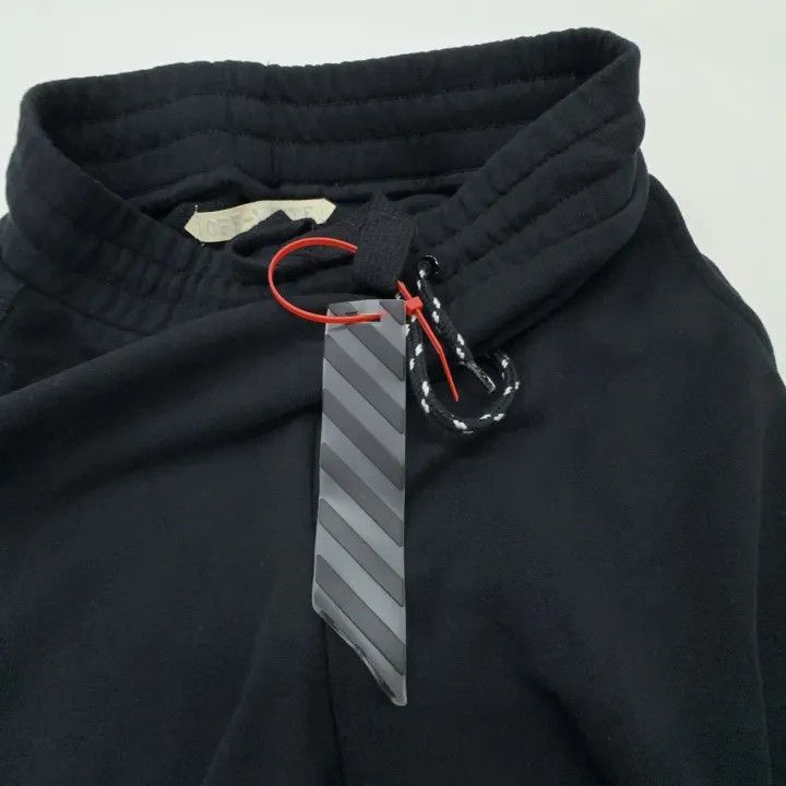 Off-White OFF-WHITE Black Drawstring Track Pants with Stripes 0079 Size US 30 / EU 46 - 2 Thumbnail