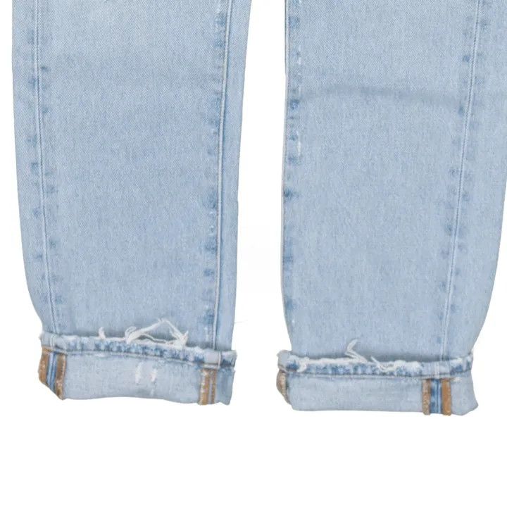 Off-White Off-White Blue Letter Print Denim Pants 0079 Size US 29 - 5 Thumbnail