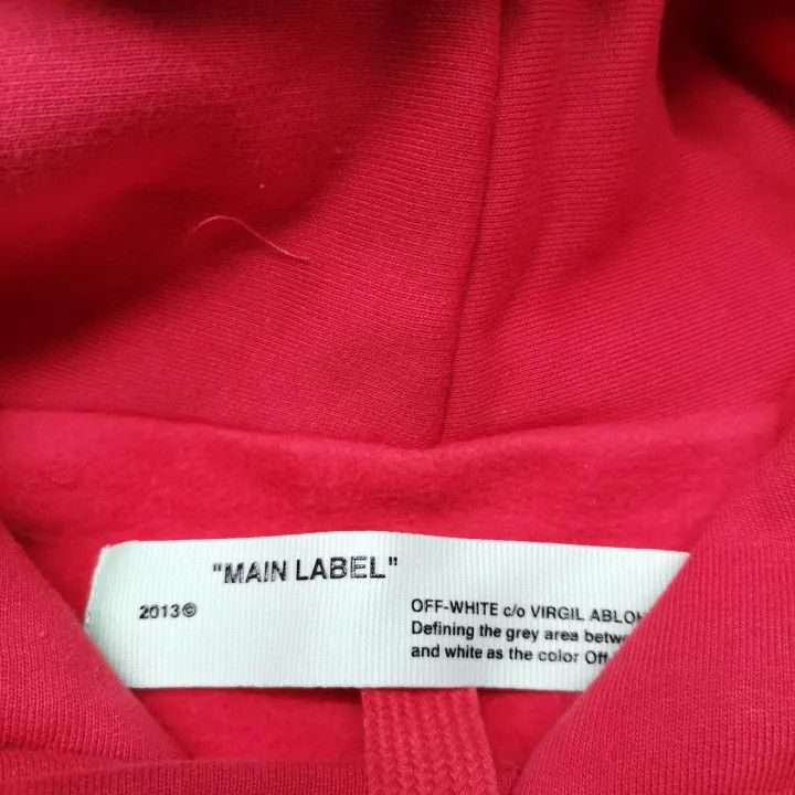 Off-White Off-White Red Graphic Hooded Sweatshirt 0079 Size US XXS / EU 40 - 5 Thumbnail