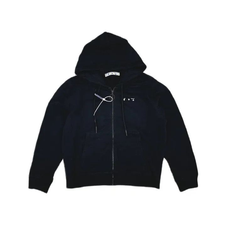 Off-White Off-White Black Hooded Zip-Up Casual Jacket 0079 Size US XXL / EU 58 / 5 - 2 Thumbnail