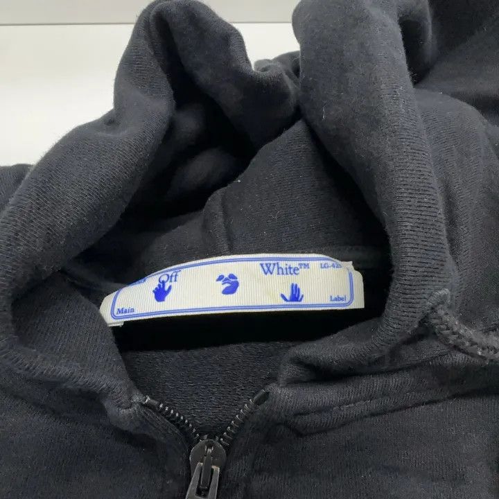 Off-White Off-White Black Hooded Zip-Up Casual Jacket 0079 Size US XXL / EU 58 / 5 - 5 Thumbnail
